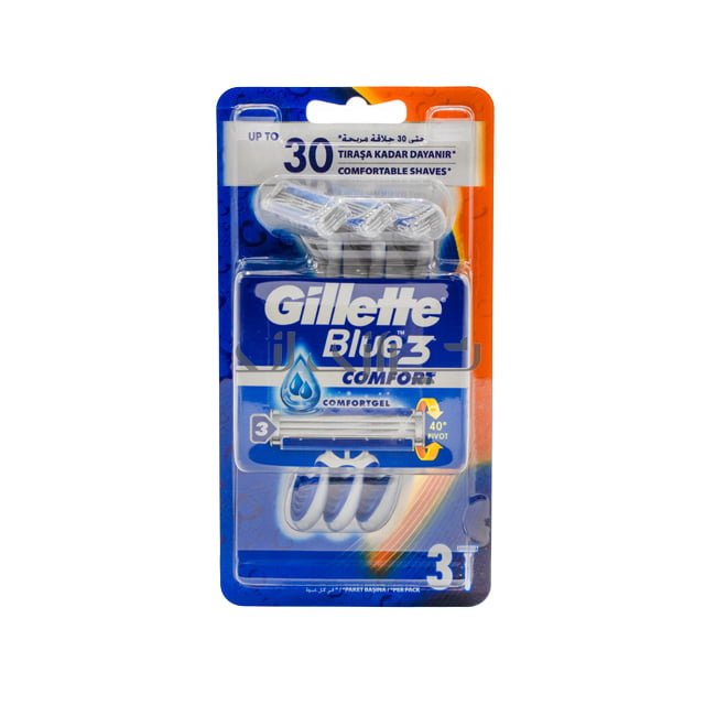 00000332 جيليت ثلاث شفرات، عبوة من 3