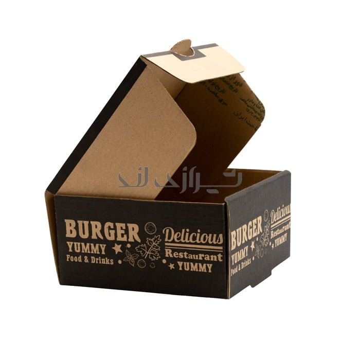 00001002 علبة برجر اي فلوت مطبوعة