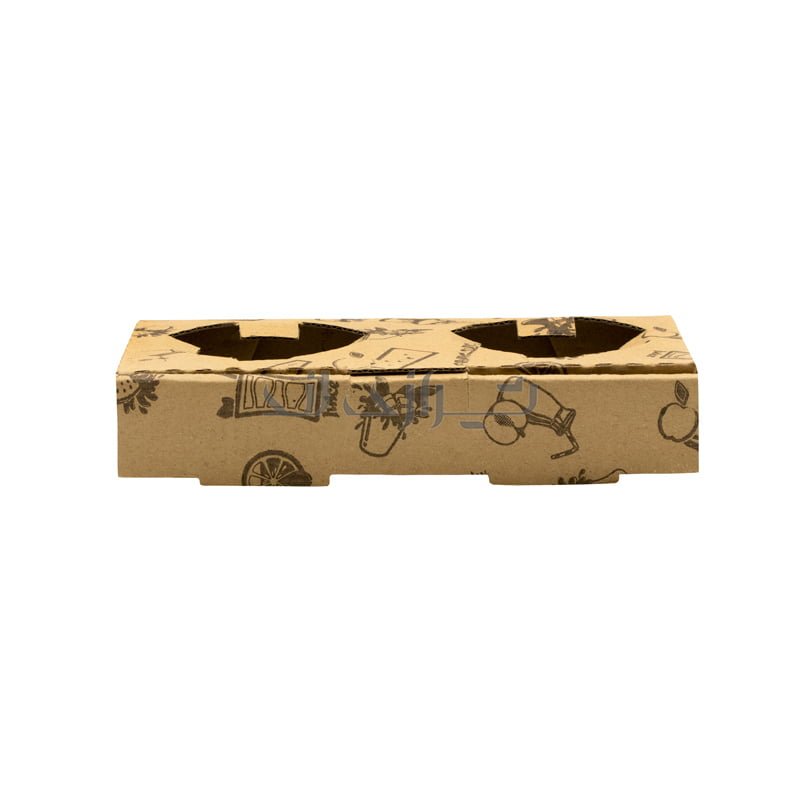 00001012 علبة حامل أكواب مطبوعة 2 قطعة