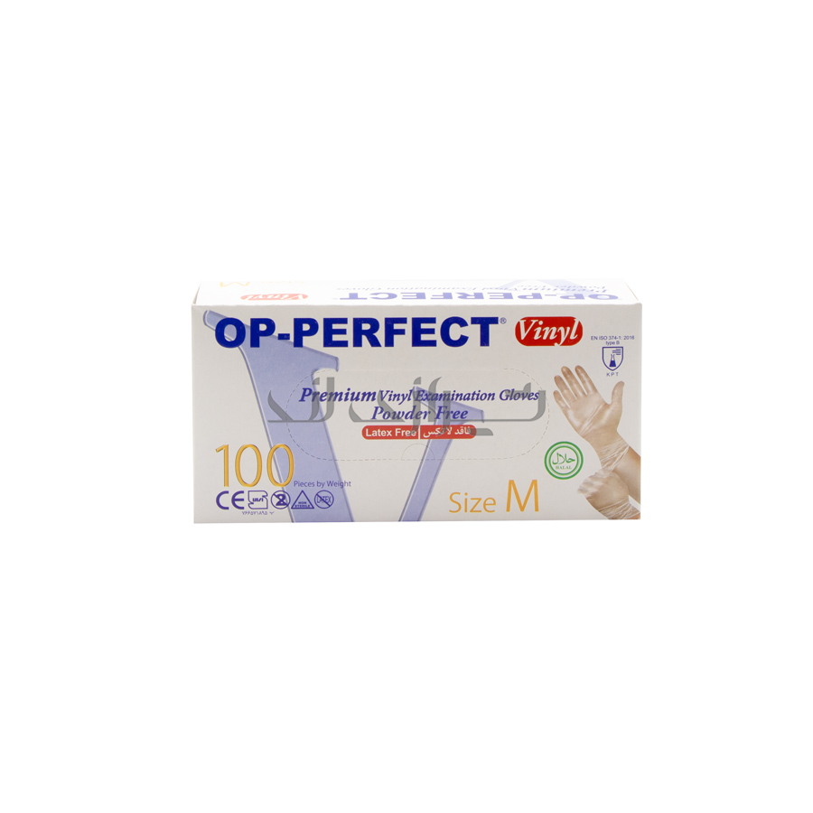 دستکش-ونیل-100-تایی-مدیوم قفازات فينيل متوسطة عدد 100 قطعة